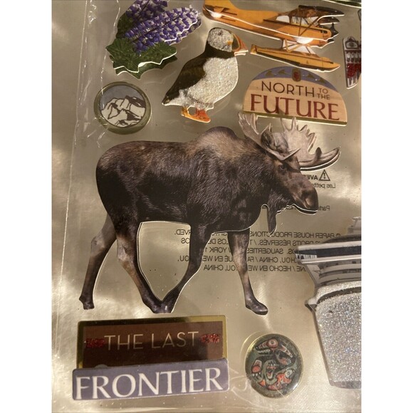 Paper House Productions Alaska 3D Sticker STDM-0116 4.5" x 7" Sheet Crafting - Picture 2 of 13
